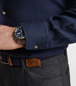 Sale Peter Millar Ofanto Cotton Cashmere Sport Shirt Navy