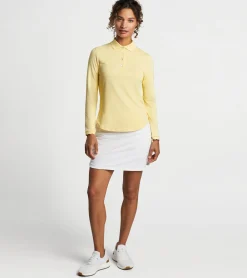 Hot Peter Millar Opal Long-Sleeve Stretch Jersey Polo MORNING SUN