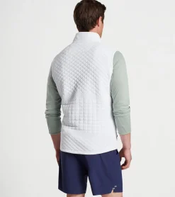 New Peter Millar Orion Performance Quilted Vest Navy