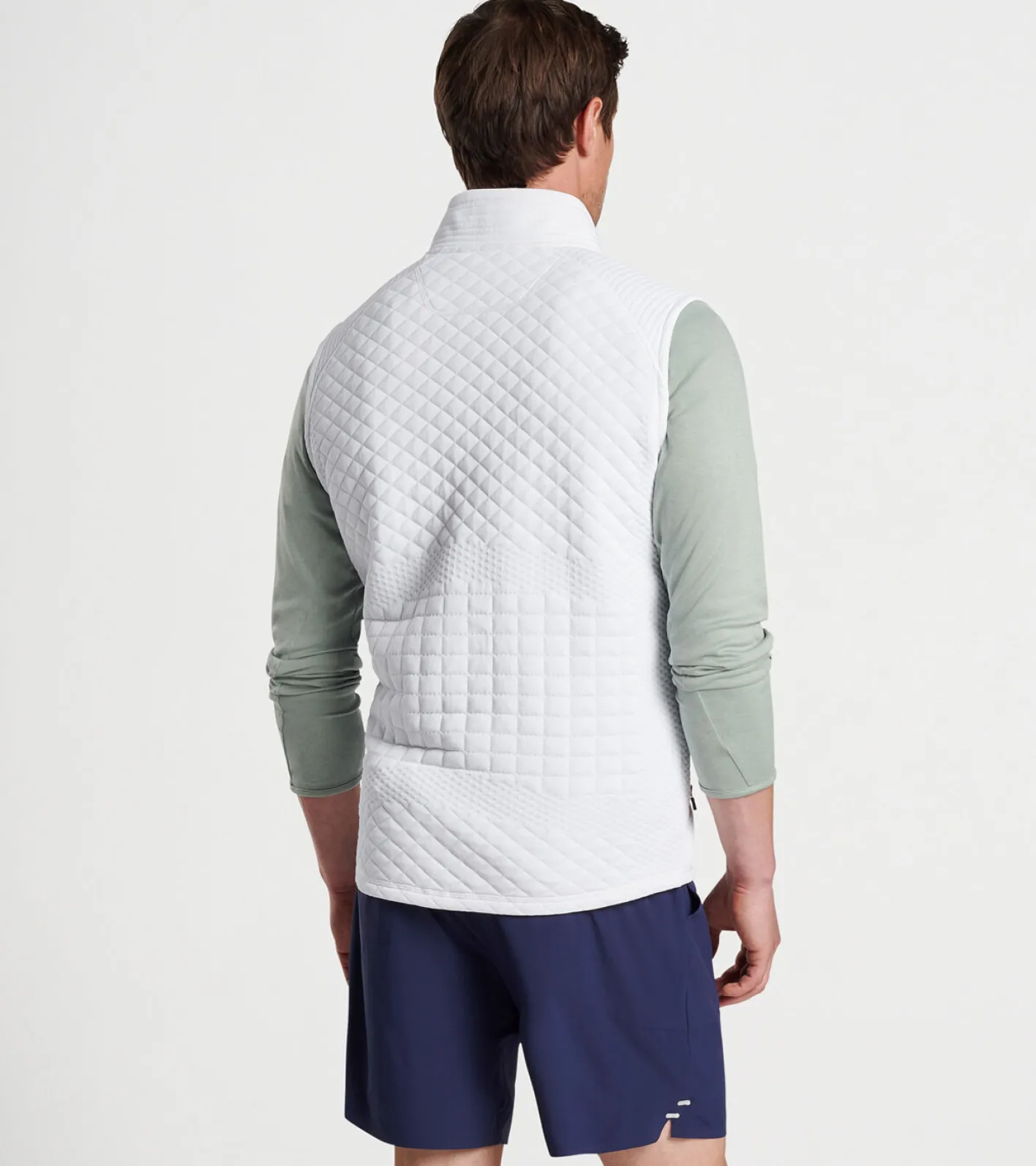 New Peter Millar Orion Performance Quilted Vest Navy