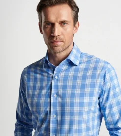 Fashion Peter Millar Park Way Performance Poplin Sport Shirt Vessel