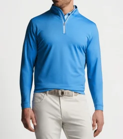 Outlet Peter Millar Perth M&eacute;lange Performance Quarter-Zip Beach Glass