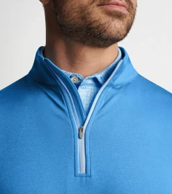Outlet Peter Millar Perth M&eacute;lange Performance Quarter-Zip Beach Glass