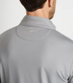Discount Peter Millar Perth M&eacute;lange Performance Quarter-Zip Gale Grey