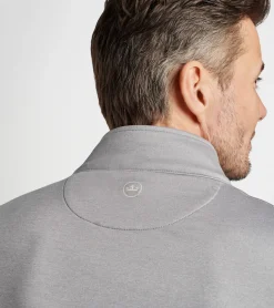 Discount Peter Millar Perth M&eacute;lange Performance Quarter-Zip Gale Grey