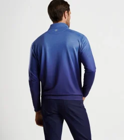 Best Peter Millar Perth Ombre Performance Quarter-Zip Sport Navy