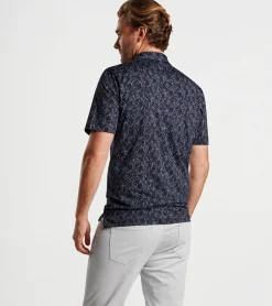 Sale Peter Millar Pilot Mill Palms Short-Sleeve Polo Indigo
