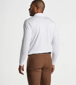 Online Peter Millar Pilot Mill Long-Sleeve Polo White