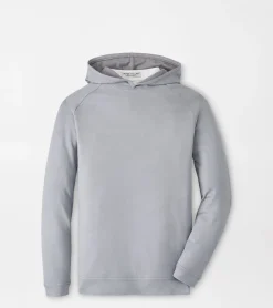 Online Peter Millar Pine Youth Logo Camo Performance Hoodie Gale Grey