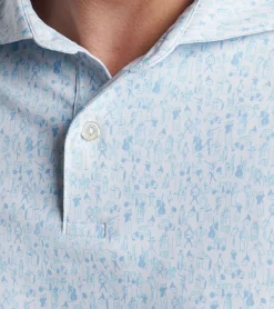 Clearance Peter Millar Prohibition Performance Jersey Polo White