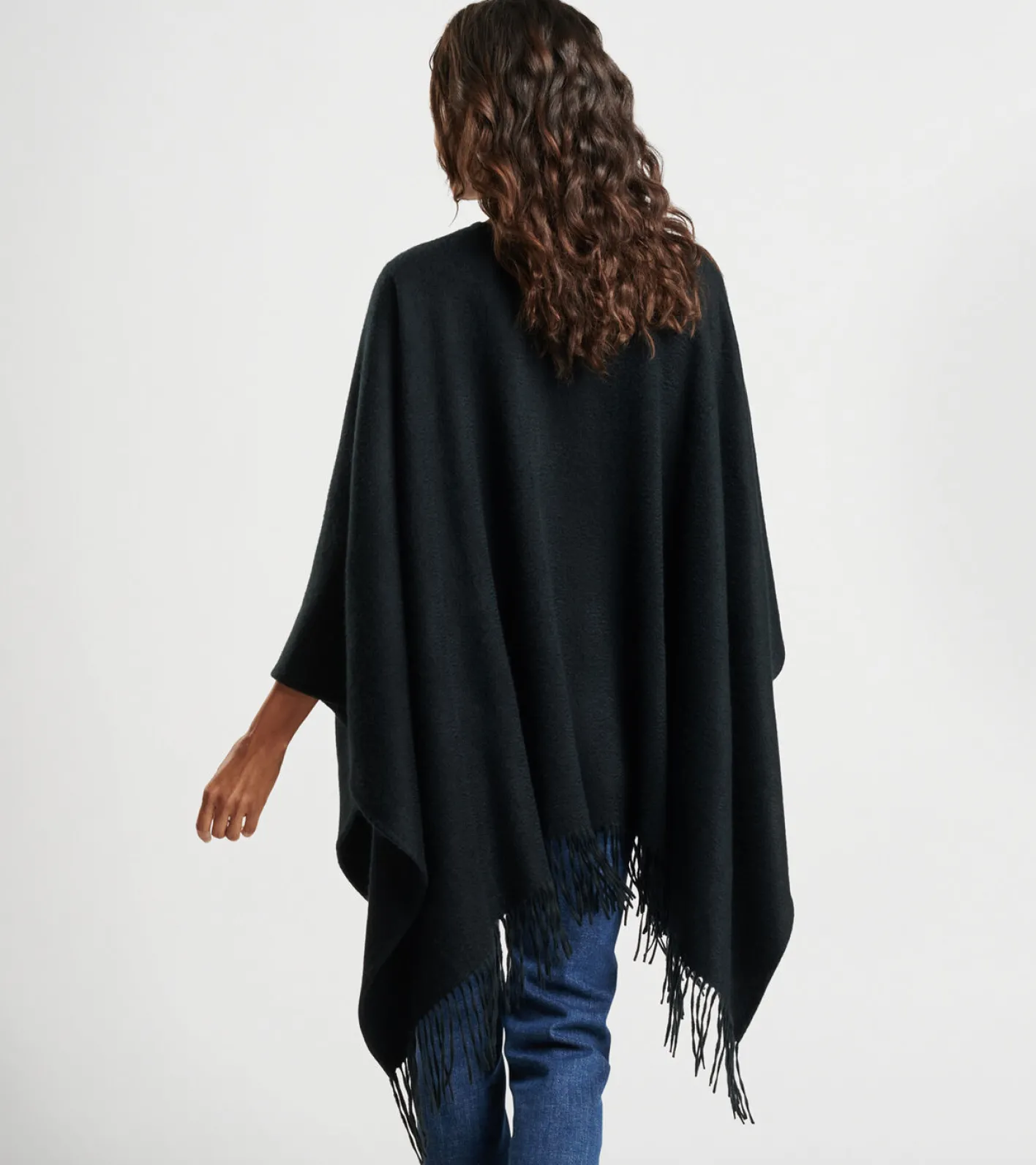 Sale Peter Millar Pure Cashmere Woven Cape Black