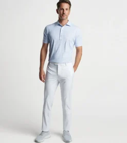 Clearance Peter Millar Rhythm Performance Jersey Polo WHITE/BLUE PEARL