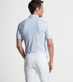 Clearance Peter Millar Rhythm Performance Jersey Polo WHITE/BLUE PEARL
