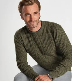 Best Peter Millar Ridge Cable Crew JUNIPER