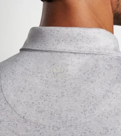 Outlet Peter Millar Riviera Performance Jersey Polo British Grey