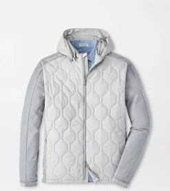 Clearance Peter Millar Rush Hooded Jacket BRITISH GREY/GALE GREY