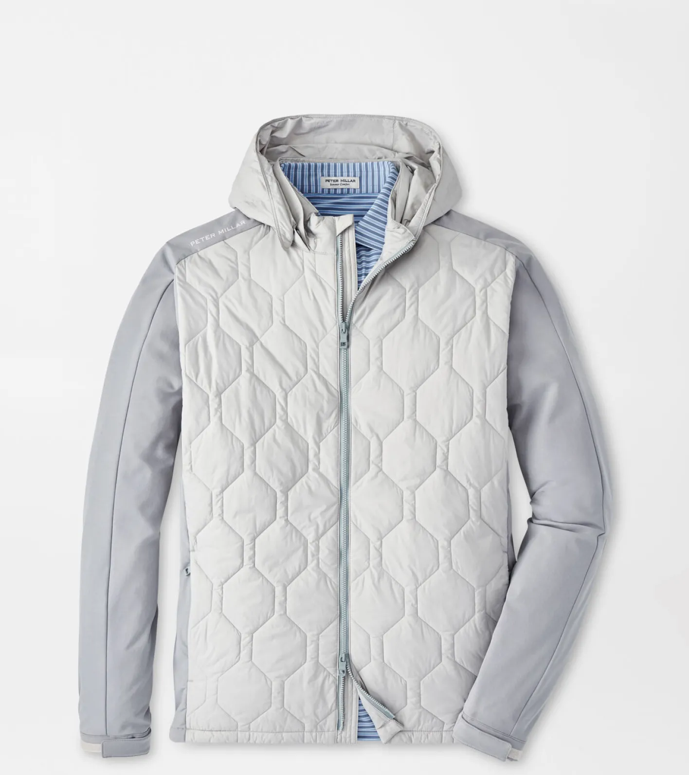 Clearance Peter Millar Rush Hooded Jacket BRITISH GREY/GALE GREY