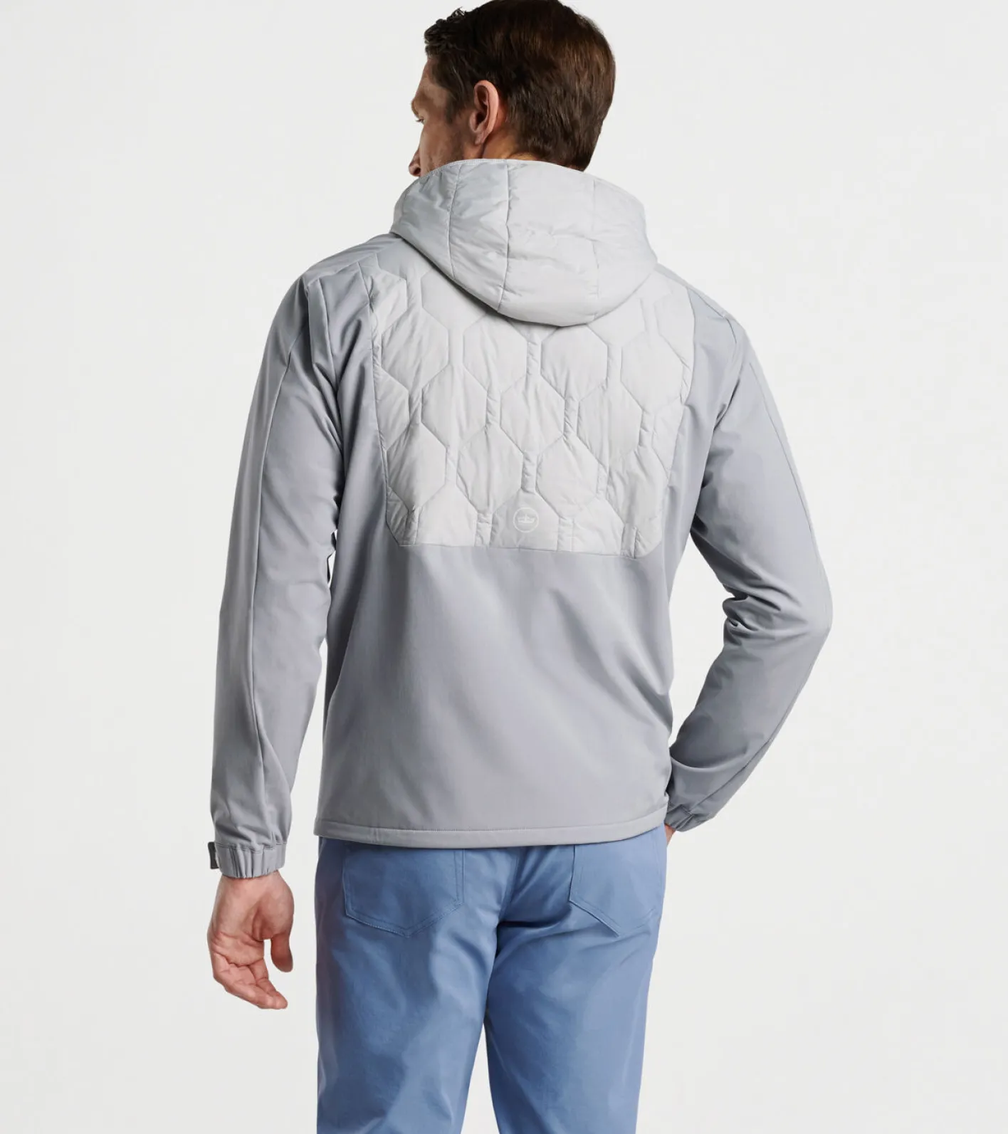 Clearance Peter Millar Rush Hooded Jacket BRITISH GREY/GALE GREY