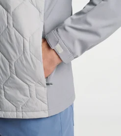 Clearance Peter Millar Rush Hooded Jacket BRITISH GREY/GALE GREY