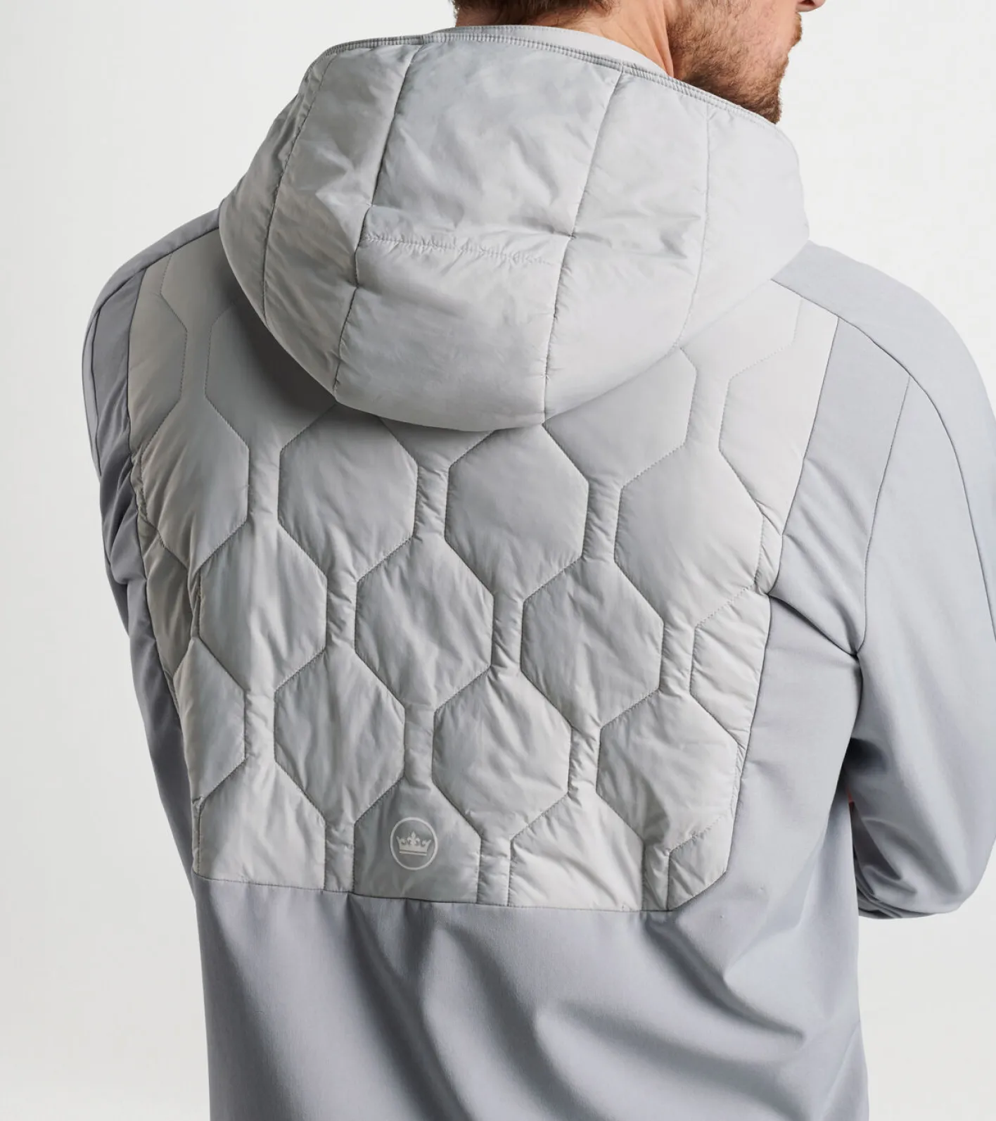 Clearance Peter Millar Rush Hooded Jacket BRITISH GREY/GALE GREY