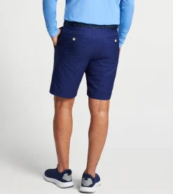 New Peter Millar Salem Geo Paisley Performance Short Sport Navy