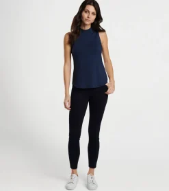 Outlet Peter Millar Scottie Mock Neck Shell Navy