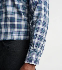 Sale Peter Millar Seymour Cotton Sport Shirt Navy