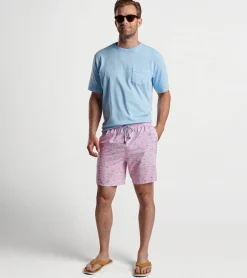 Best Peter Millar Shark Sighting Swim Trunk Palmer Pink