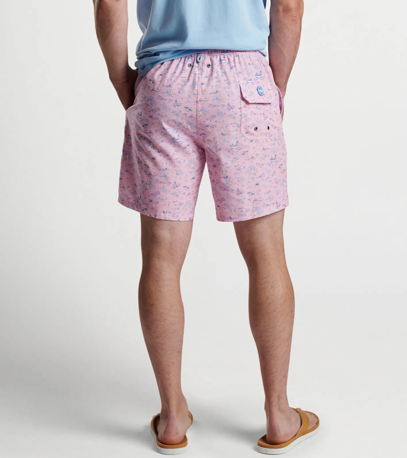 Best Peter Millar Shark Sighting Swim Trunk Palmer Pink