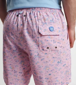 Best Peter Millar Shark Sighting Swim Trunk Palmer Pink
