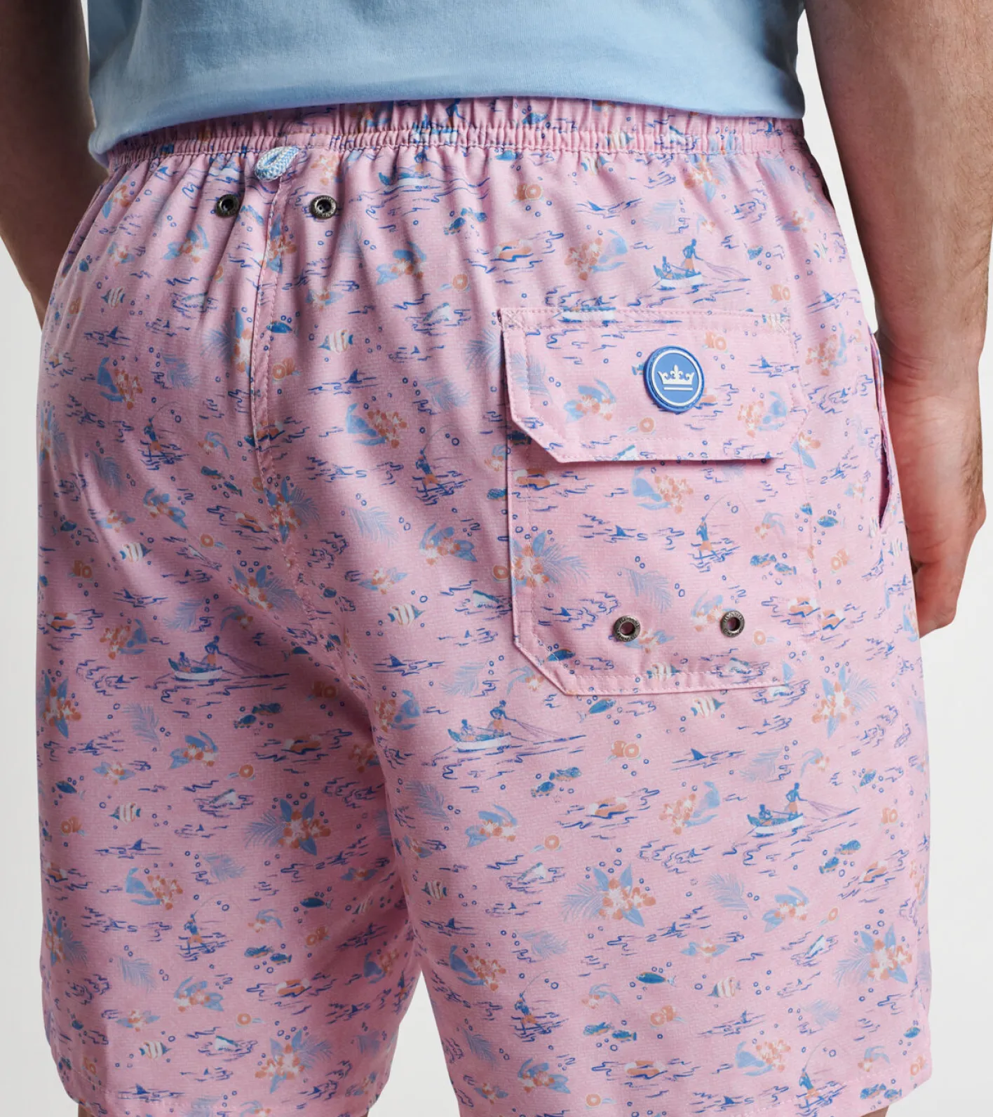 Best Peter Millar Shark Sighting Swim Trunk Palmer Pink