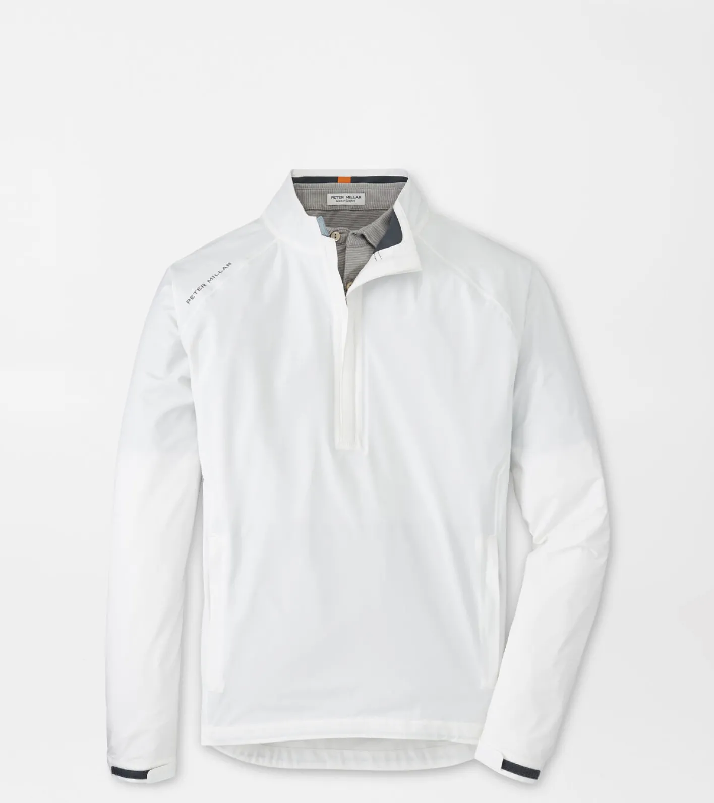 Clearance Peter Millar Shield Half-Zip Rain Shell White