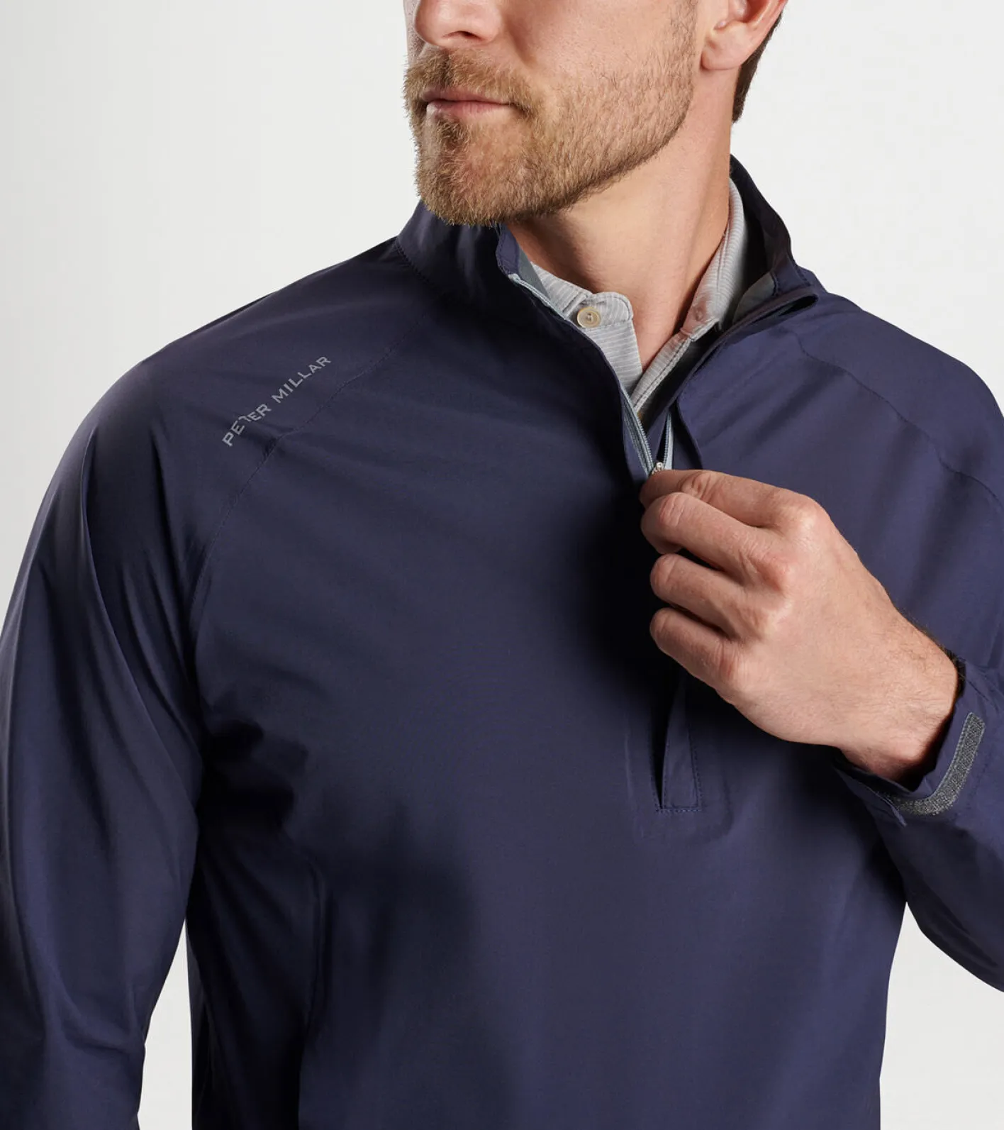 Discount Peter Millar Shield Half-Zip Rain Shell Navy