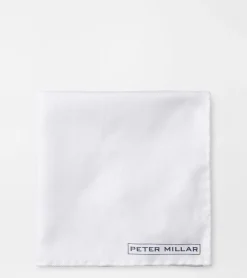 Online Peter Millar Solid Oxford Pocket Square White