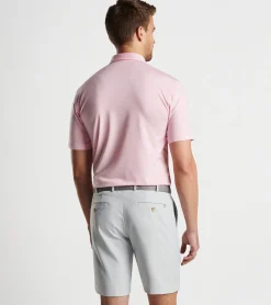 Discount Peter Millar Solid Performance Jersey Polo (Sean Self Collar) Navy