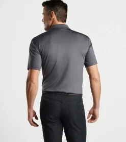 Hot Peter Millar Solid Performance Jersey Polo Knit-Collar Iron