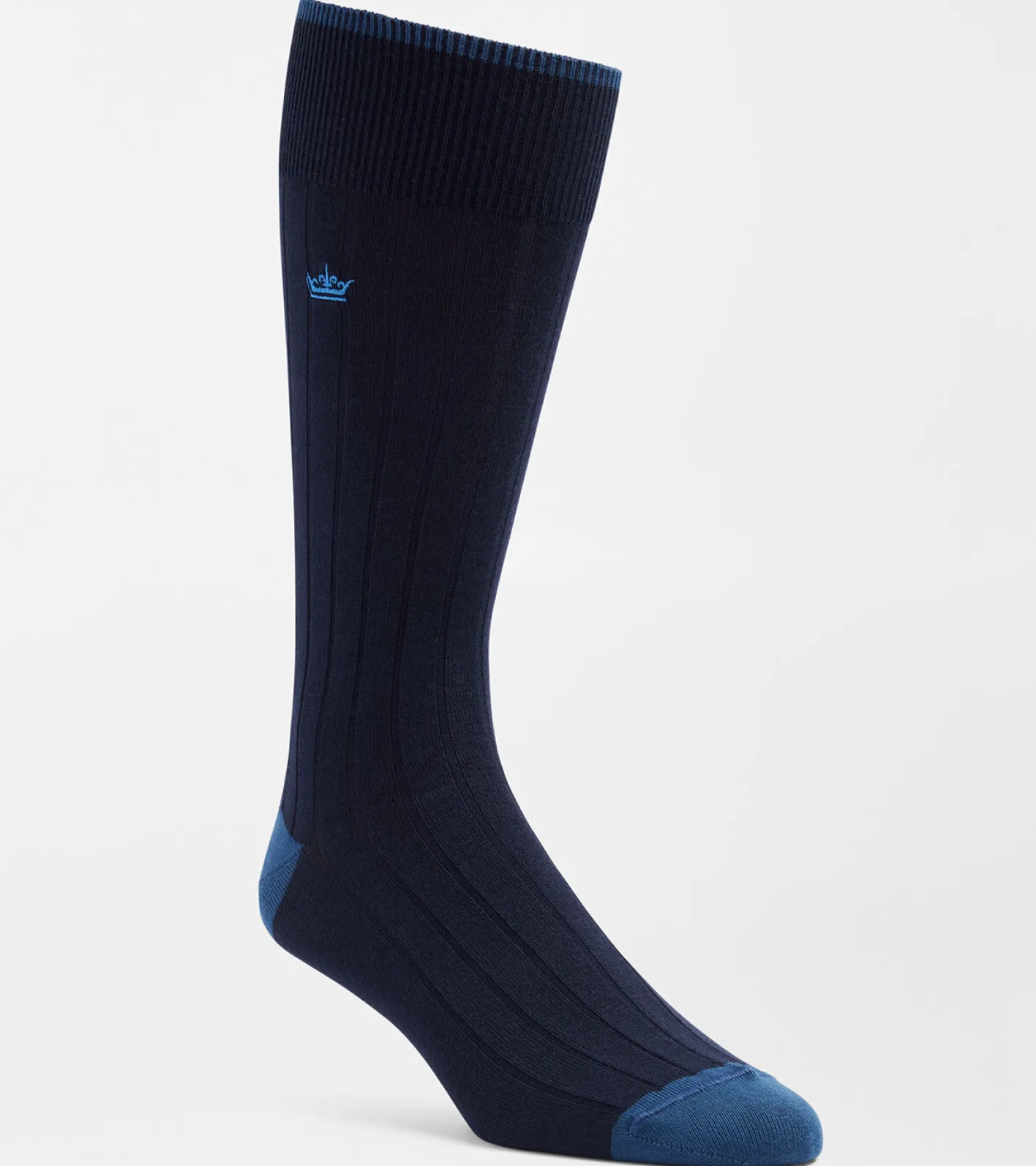 Fashion Peter Millar Solid Rib Crew Sock Charcoal