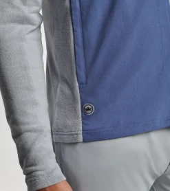 Fashion Peter Millar Solstice Performance Hybrid Full-Zip Cardigan BLUE PEARL