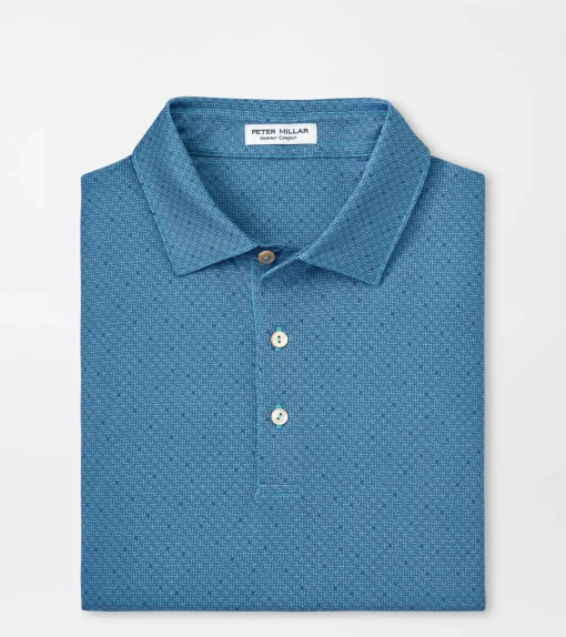 Clearance Peter Millar Soriano Performance Jersey Polo CABANA BLUE
