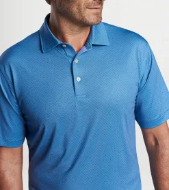 Clearance Peter Millar Soriano Performance Jersey Polo CABANA BLUE