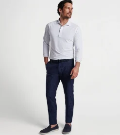 Best Peter Millar Soul Long-Sleeve Performance Mesh Polo White