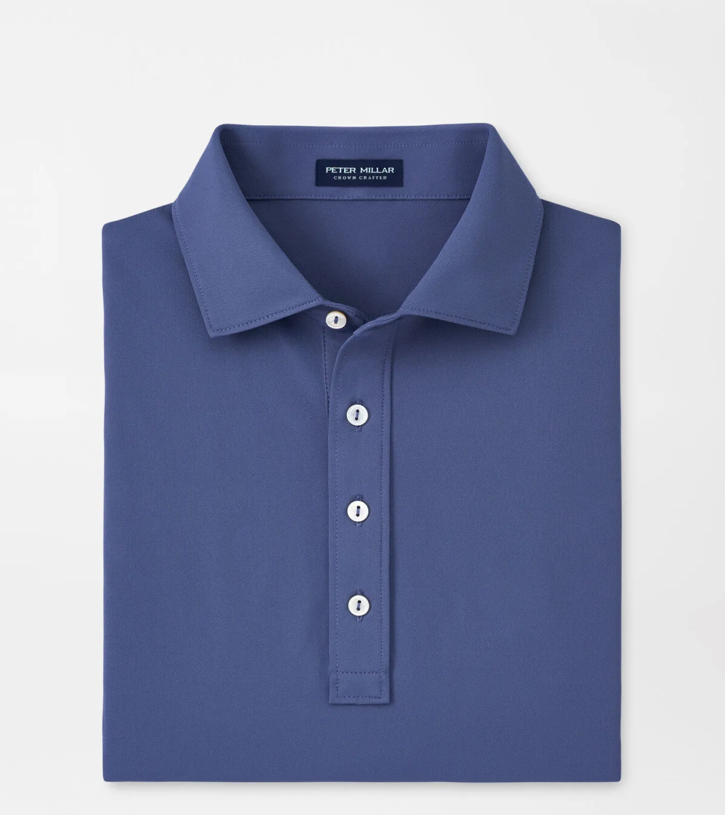 New Peter Millar Soul Performance Mesh Polo Blue Frost