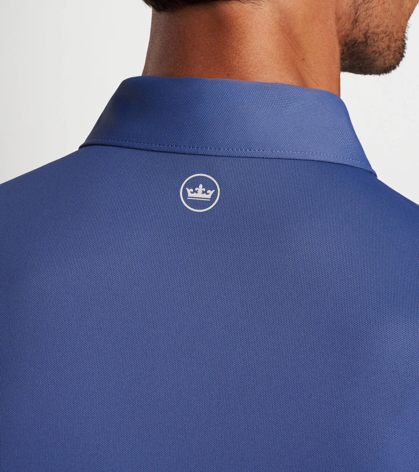 New Peter Millar Soul Performance Mesh Polo Blue Frost