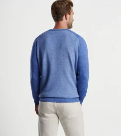 Sale Peter Millar Stafford Saddle Shoulder Crew MARITIME