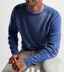 Sale Peter Millar Stafford Saddle Shoulder Crew MARITIME