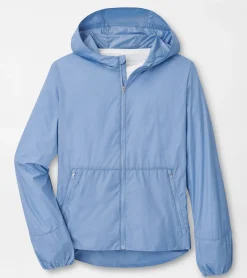Hot Peter Millar Starlight Full-Zip Windbreaker BLUE HERON