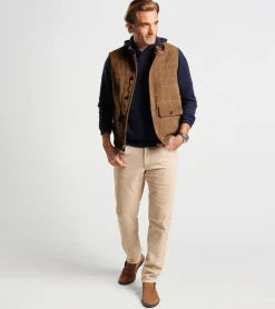 Clearance Peter Millar Suede Greenwich Vest Birchwood