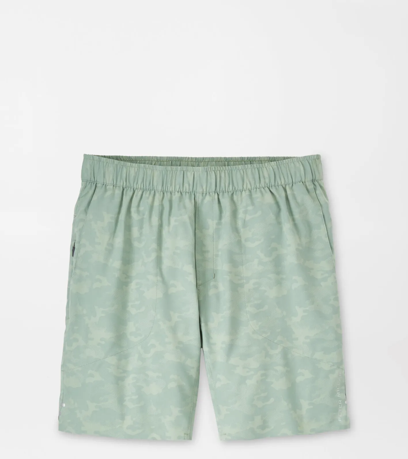 New Peter Millar Swift Camo Performance Short SAGE FOG
