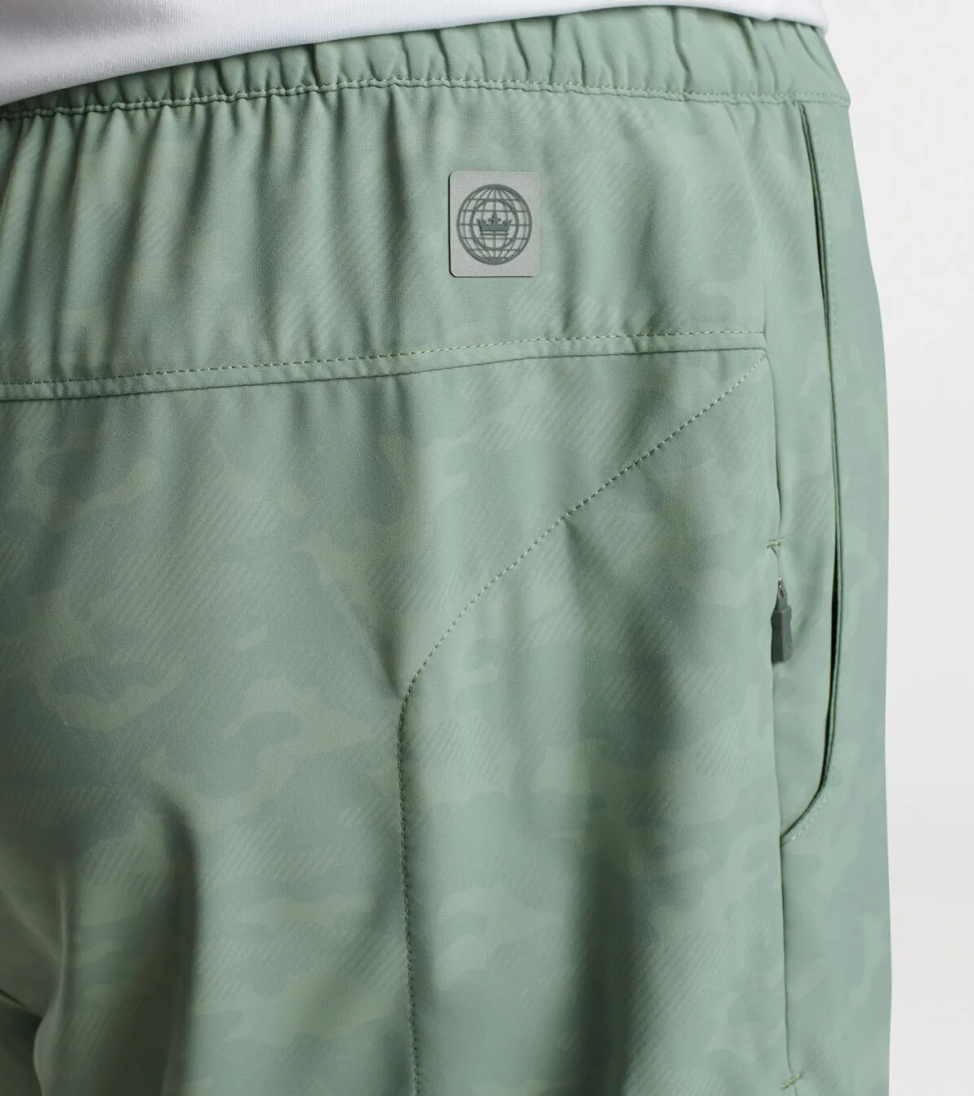 New Peter Millar Swift Camo Performance Short SAGE FOG