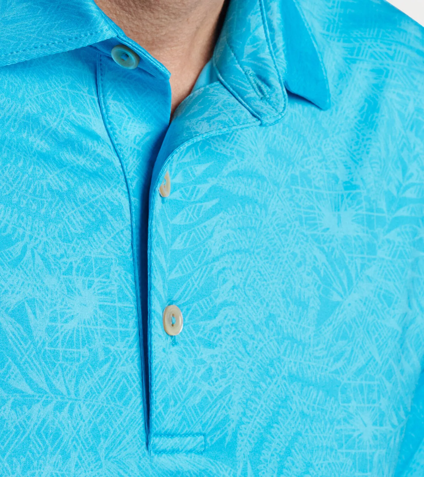 Fashion Peter Millar Sylvan Performance Jersey Polo CARRIBEAN